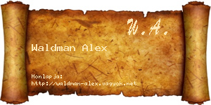 Waldman Alex névjegykártya